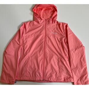 Columbia Women's Zuma Stack II Windbreaker Hooded Jacket Pink Size M